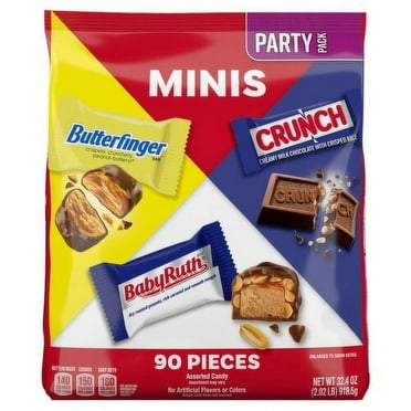 Butterfinger CRUNCH And Baby Ruth Assorted Minis Chocolate Candy Bars 32.4 oz