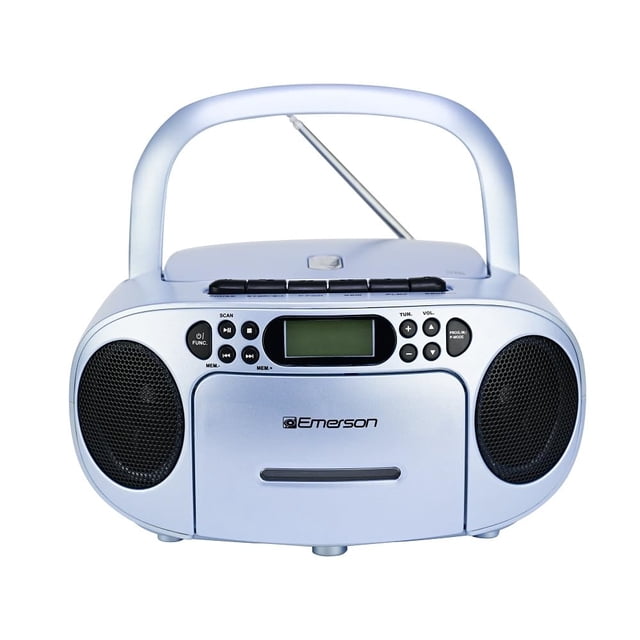 Boombox Emerson EPB-3003 Reproductor de CD, Casete, Radio AM/FM y Entrada Auxiliar