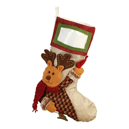 

Bescita Christmas Decoration Socks Festival Printing Gift Bag Pendant Candy Bag