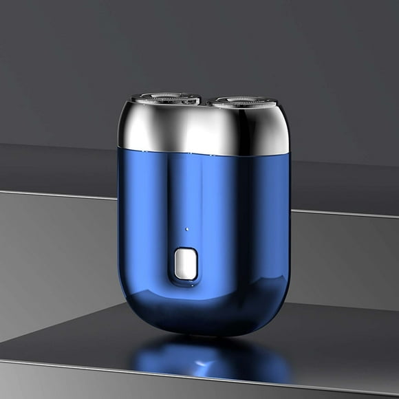 Mini afeitadora de doble cabezal mejorada 2025 | Afeitadora portátil de bolsillo recargable por USB | Cabezales flotantes magnéticos para uso en seco y húmedo | Incluye cepillo y cable de carga