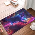 thumbnail image 4 of Gukieu Cosmic Cat Psychedelic Journey Print Dust-proof Floor Mats, Water-absorbent and Non-slip Flannel Door Mats 16x24in, Home Decoration Suitable for Kitchen, Bathroom, Garage, 4 of 7