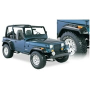 Bushwacker 87-95 Jeep Wrangler Cutout Style Flares 4pc Cutting Optional Not Renegade - Black