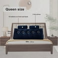 thumbnail image 5 of Headboard Pillow Queen - Adjustable Back Support Wedge Pillow for Sitting Up in Bed, Perfect for Reading. Includes Removable & Washable Cover,Blue(59x8x20 Inches), 5 of 7