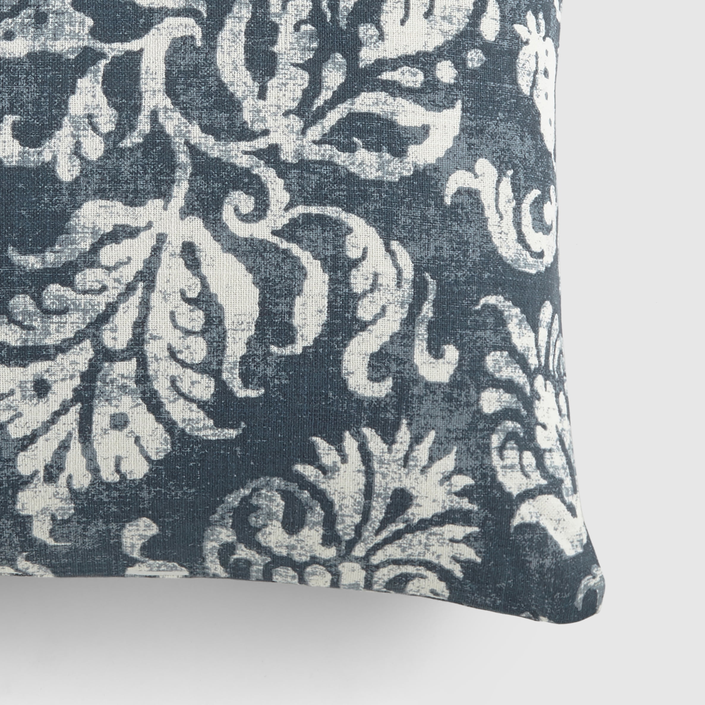 Noble Linens Elegant Cotton Decor Throw Pillow in Distressed Floral Pattern