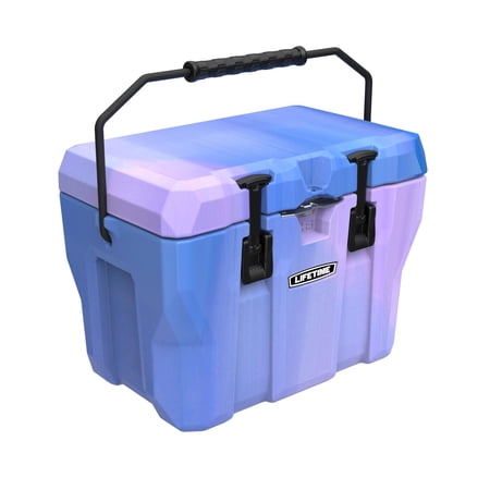 Lifetime 28 qt Bear-Resistant Camping Cooler, Premium High Performance, Ice Retention, Hard Cooler, 20 Can Capacity, Twilight Fusion (91446)