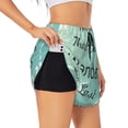 thumbnail image 1 of Balery Not All Those Who Wander Are Lost1 Pantalones cortos deportivos para mujer con forro y dos bolsillos, elásticos, para entrenamiento, gimnasio, yoga-Small, 1 of 7