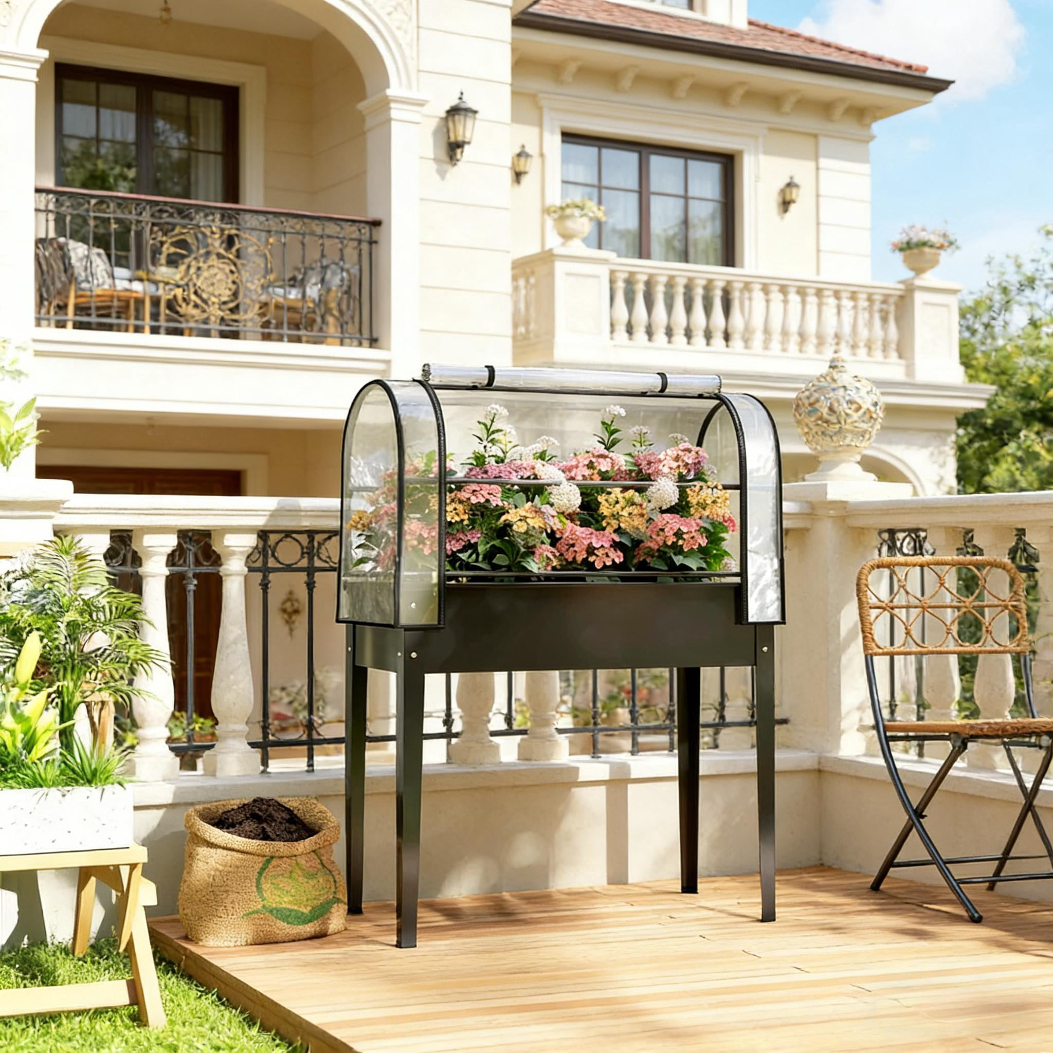 Elevated Plant Boxs, Raised Garden Bed Flower Box