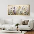thumbnail image 5 of IDEA4WALL Extra Large Framed Canvas Print Wall Art Vintage Botanical Elegance Pastel Wildflower Illustrations Antique Wall Decorative Oversized Artwork Relax/Calm for Living Room - 60"x30", 5 of 5