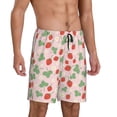 thumbnail image 2 of Wukai Strawberry And Flowers Men’s Short Pajama Pants With Pockets Soft Sleep Pj Shorts for Men-4X-Large, 2 of 6