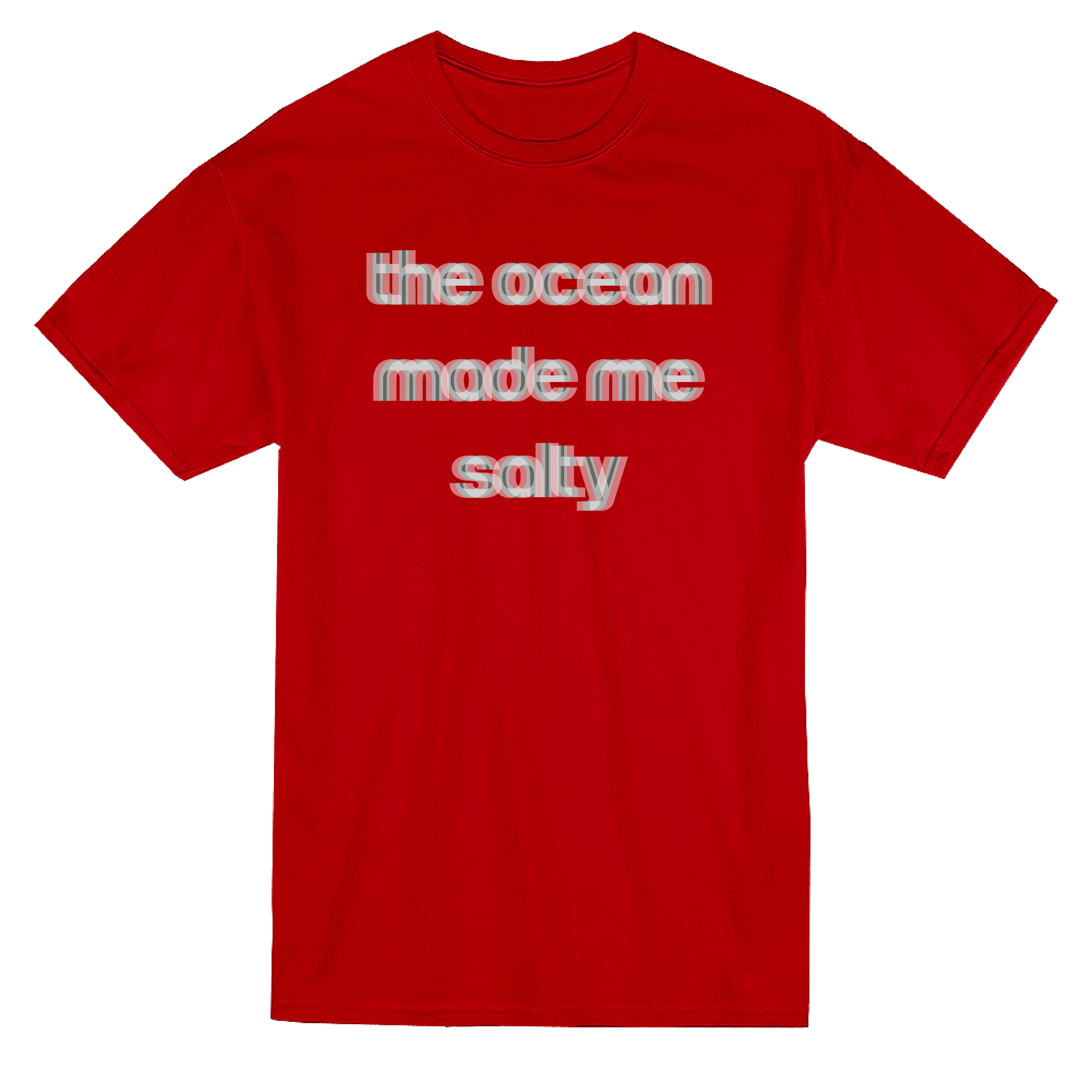 Tee Bangers - THe Ocean Made Me Salty Blurry Graphic Men's T-shirt ...