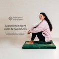 thumbnail image 2 of Mindful Modern Velvet Zabuton Meditation Mat, 100% Cotton Filling, Emerald Green, 2 of 7