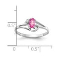 thumbnail image 2 of Primal Gold 14 Karat White Gold 5x3mm Oval Pink Sapphire and Diamond Ring, 2 of 3
