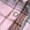thumbnail image 4 of Eltusu Girls Plaid Shirts, Button-Up Relaxed Fit Lapel Collar Soft Long Sleeve Shirts Pink Size 1-11 T, 4 of 7