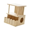 thumbnail image 3 of Casa de Chinchilla Refugio para Hámster Accesorio de Jaula de Madera con Ventilación Dos Niveles y Ensamble Fácil Adecuado para Descanso Escondite Estilo Moderno Mascotas 23cmx22cmx30cm, 3 of 9