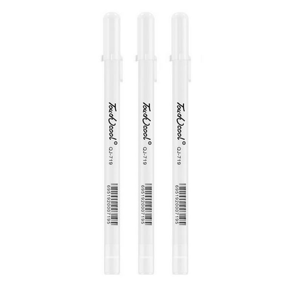 JIAHAOO White Ink Pens Specifically for Dark-Colored Paper Easy-to-Use, 3 Pens in a Pack