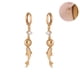 thumbnail image 2 of 1 par de pendientes de circonita con forma de delfín para mujer, con personalidad, temperamento sencillo y elegante, joyería decorativa (dorada), 2 of 5