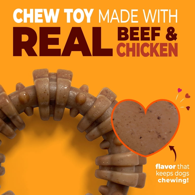 Nylabone Strong Chew Textured Ring, Beef & Chicken photo 2