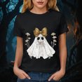 thumbnail image 5 of TOWED22 Halloween Shirts for Women Cute Ghost Graphic Tees Fall Crewneck Short Sleeve Costumes Autumn Party Graphic T-Shirt(Black,L), 5 of 8