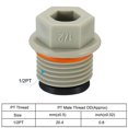 thumbnail image 3 of Unique Bargains 1/2PT PPR Pipe Fitting End Cap, 8 Pack Hex Male Water Tubing Stoppers PPR Pipe Connector Plug, Grey, 3 of 6