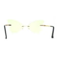 thumbnail image 4 of Womens Die Cut Butterfly Shape Rimless Funky Party Sunglasses Gold Green, 4 of 4