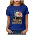 thumbnail image 6 of 4th of July Shirts Women American Flag Patriotic Shirts USA Star Stripes Graphic T Shirt Short Sleeve Summer Tees Blue,2XL, 6 of 6