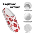 thumbnail image 5 of Disketp Realistic Maple Leaf Women's Men's Slippers Plush Slip-On House Slipper for Winter Indoor Soft Cushion Non-slip Fluffy Slides Slippers-46/47, 5 of 7