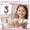A003- Style C, variant on Number 5 Birthday Candle, Glitter Pink with Crown Decoration, 1 Piece, for 5th Birthday Party Cake Topper