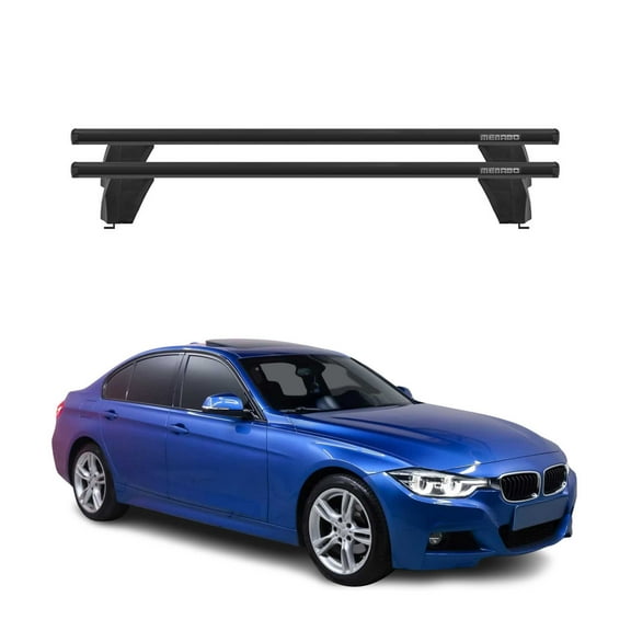 Fix Point Roof Racks Cross Bars for BMW 3 Series F30 Sedan 2012-2019 Alu Black