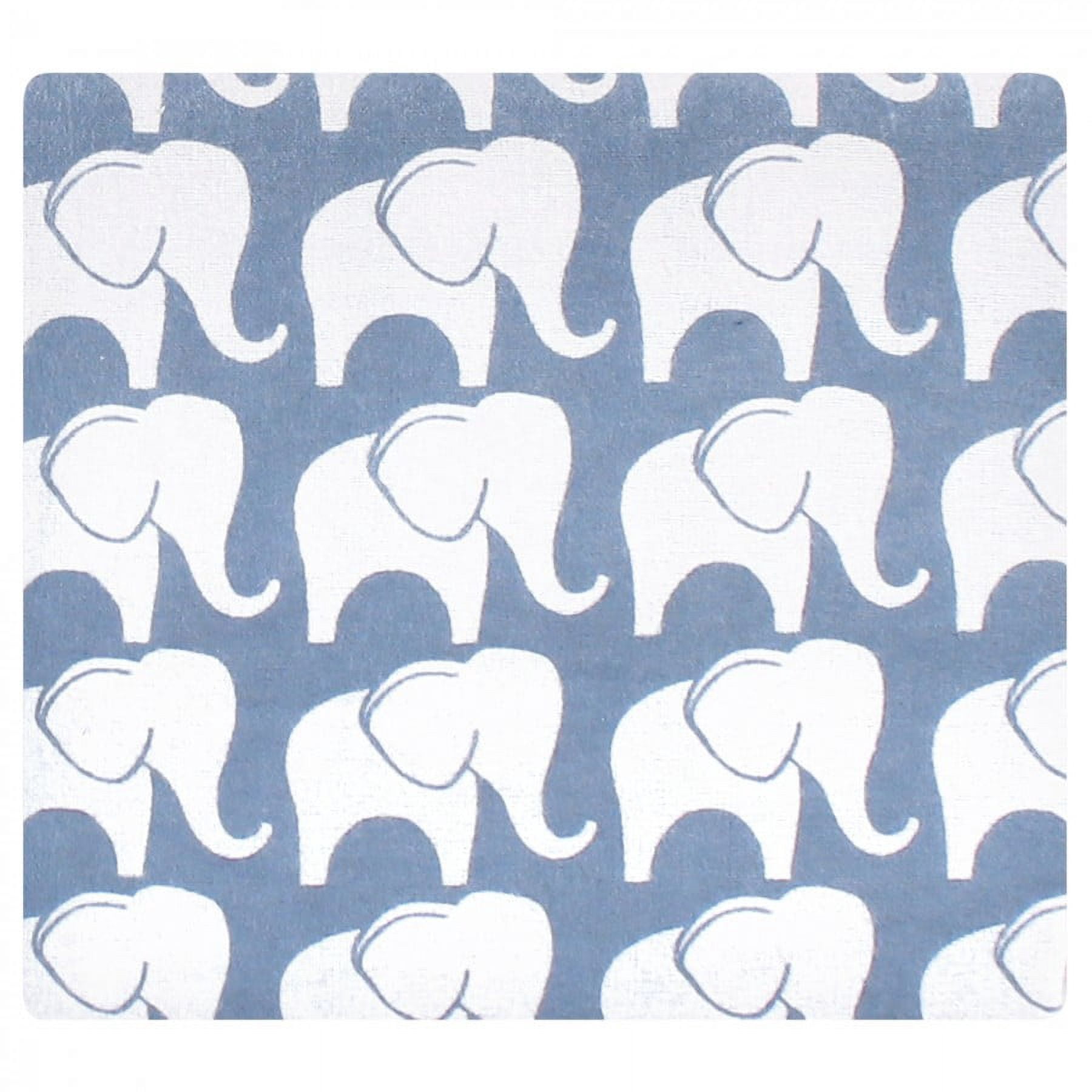 Hudson Baby Unisex Baby Cotton Poly Flannel Receiving Blankets Bundle, Boy Elephant, One Size