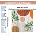 thumbnail image 5 of Boho Mid Century Shower Curtain Abstract Bohemian Geometric Shower Curtains for Bathroom Decor 72W x 72 L Inches Leaf Neutral Modern Waterproof Fabric Shower Curtains, 5 of 6