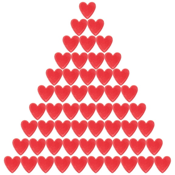 CTIRCHIU 1Set Red Ceramic Heart Shape Tiles for Craft Smooth Flat Back Decoration
