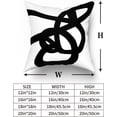 thumbnail image 4 of Black and White Pillow Covers 20X20 in Abstract Modern Graffiti Art Line Decorative Couch Pillow Cases with Zipper Set of 2 Boho Home Decor for Living Room Bedroom Bed Cushion Outdoor, 4 of 5