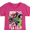 thumbnail image 3 of Marvel The Avengers - American Flag - Toddler And Youth Girls Fitted Short Sleeve Graphic T-Shirt, 3 of 5