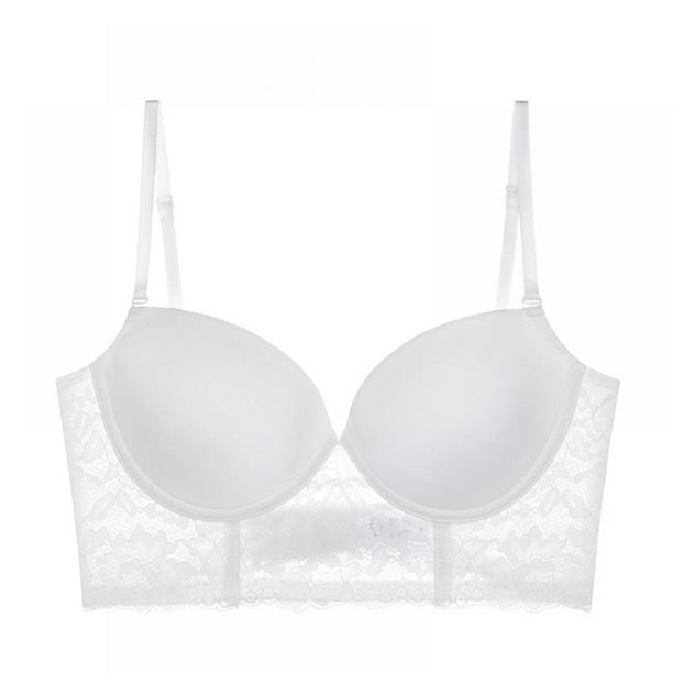 Valcatch Low Back Bras for Women Push Up Comfort Deep V Neck Backless