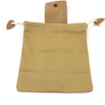 thumbnail image 1 of Laklulu Bolsa de lona encerada de cuero, bolsa de forrajeo al aire libre con cordón (plegable), bolsa de cinturón para recolectar rocas, recoger s, cazar hongos, frutas y verduras (caqui), 1 of 6
