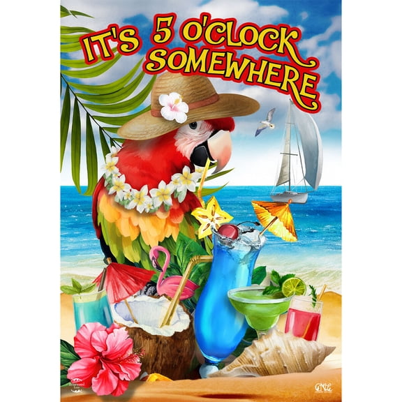 Briarwood Lane Summer Garden Flag 12x18 For Outdoor Parrot in Paradise For Summer Garden Flag Flags For Outside