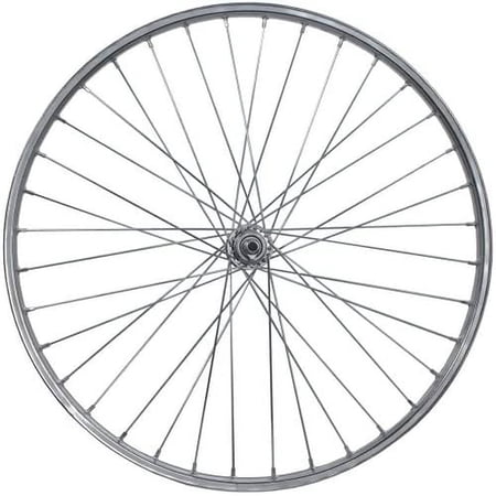 BBR Tuning Heavy Duty 12 Gauge 26Inch x 1.25 Inch Front Bike Rim - Bicycle Wheel - Mountain Bicicleta - Disc Brake & Caliper Brake Ready - Silver