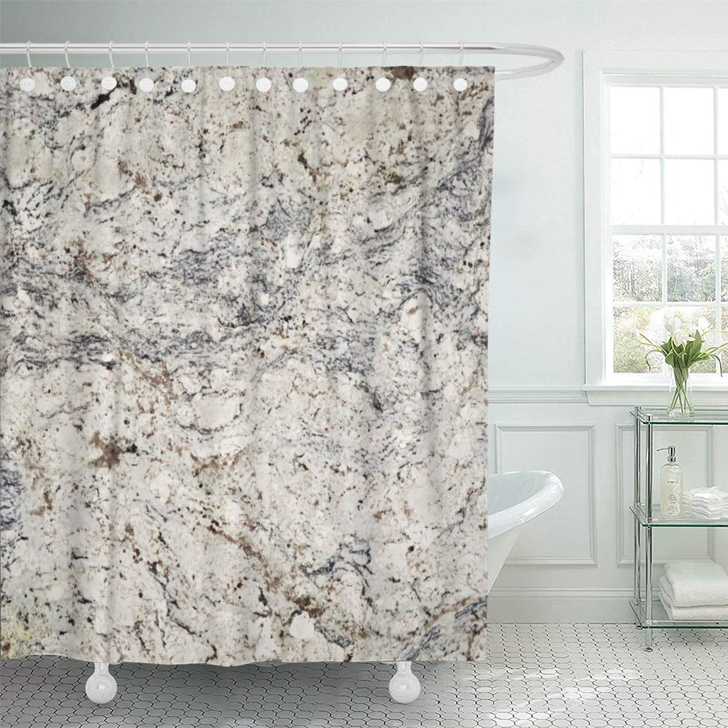 SUTTOM Elegance Marble Pattern Granite Natural Nature Retro Rock Shower Curtain 60x72 inch