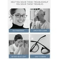 thumbnail image 6 of Ankedo Tinted Rimless Anti Blue Light Reading Glasses Frameless Sunglasses Readers Fashion Blue Eyewear Lens Presbyopia Glasses +1~+4,Blue,2.50, 6 of 12