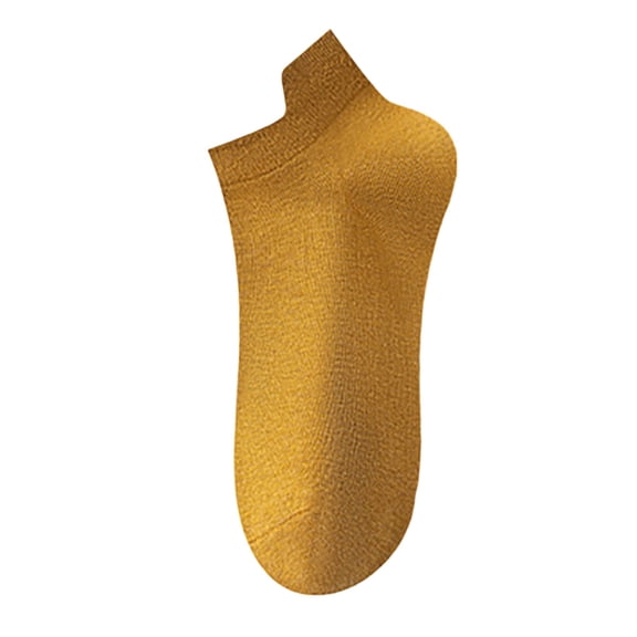 Cotton Ankle Socks,Reinforced Heel Toe Socks,Soft Breathable Hosiery,Pure Cotton Ankle Socks Lightweight Breathable Reinforced Heel And Toe Durable Comfortable Foot Wear for Casual Dress,Yellow