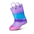thumbnail image 5 of Kushyshoo Kids Light up Rain Boots Blue Purple Glitter Little Girls Shoes Size 2, 5 of 6