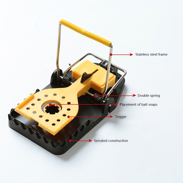 Trampa para ratones de plástico Autolock Live Mouse Trap para el patio de la cocina del hogar (S 12PCS) Tmvgtek Libre de BPA