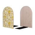 thumbnail image 2 of Lsque Cute Bee Gnomes Printed Wood Bookends,Non-Skid Bookend for Shelves,Heavy Duty Support Bookends,Non-Slip Foam Pads for Office, Home, and Library,1 Pair, 2 of 8