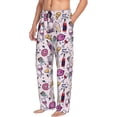 thumbnail image 2 of Fotbe Wine Men's Pajama Pants,Sleepwear Pants,Pj Bottoms Drawstring And Pockets-XX-Large, 2 of 9