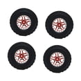 thumbnail image 3 of Yinanstore 4Pcs RC Car Tires, Accessories Stable Performance Upgrade Parts RC Parts Replacement for C14 C24 C34 1/16 RC Car Part Red, 3 of 8