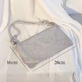 thumbnail image 4 of Women Handbag Rhinestones Solid Color Shiny Handmade Underarm Handbag for Party Gathering Wedding Banquet, 4 of 11