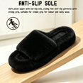 thumbnail image 5 of CHICVOMEY House Slippers for Women Fuzzy Open-Toe with Memory Foam House Shoes Plush Cozy Faux Fur Slippers Indoor Outdoor, 5 of 8