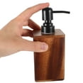 thumbnail image 3 of LITINKIMI 1Pcs Chocolate Stainless Steel Empty Pump Shampoo Bottle for Hotel Use 11.8x2.9x2.9in, 3 of 8