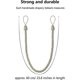 thumbnail image 3 of 6 Pieces Braided Curtain Tiebacks Rope Curtain Tiebacks Handmade Curtain Holdbacks Drapery Tiebacks with Tie Down Hooks for Metal Curtains, Gold-XinHa, 3 of 5