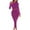 Hot Pink, variant on Aueoeo Pajama Sets for Women 2 Piece, Women Sexy Two Piece Skirt Outfits Long Sleeve Crewneck Bodycon Ribbed Knitted Maxi Club Party Dress